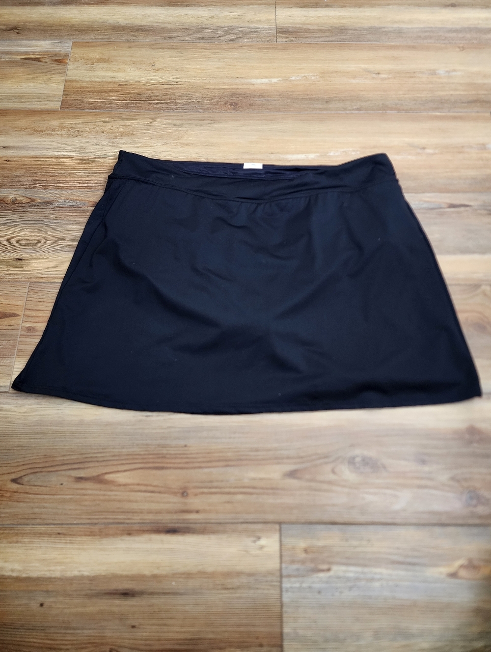 Lands' End Swim Skirt Womens 18 Long Black